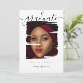 Typografie Foto aangepast Afstuderen Kaart (Staand voorkant)