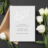 Typografie foto Elegante bruiloft Save The Date