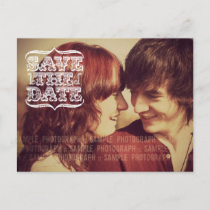  Typografie Foto Save the Date Briefkaart