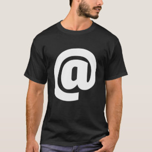 Typografie gebold op teken bij symbool t-shirt