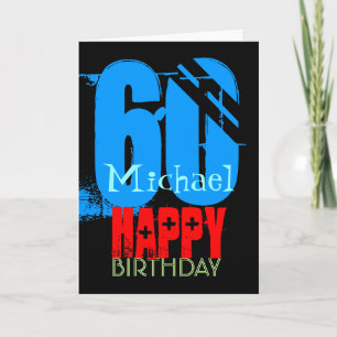 Typografie Gepersonaliseerde 60e verjaardag Groet Kaart