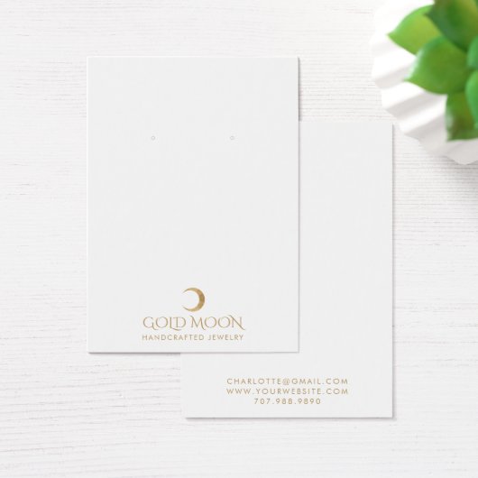 Typografie Gold Moon die juwelen tentoonstelt Kaar Visitekaartje (Bureau)
