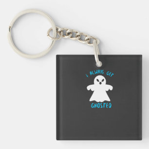Typografie Grappig Ghosted Halloween T-Shirt Desig Sleutelhanger