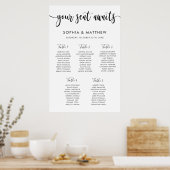Typografie-handschrift met brieftering weddenschap poster (Keuken)