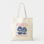  Typografie Het leven is beter met Poodles Tote Bag (Achterkant)