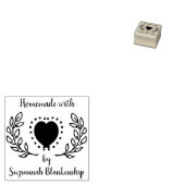 Typografie Homemade Stippen Heart Custom Rubber St Rubberstempel (Gestempeld)