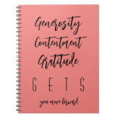 Typografie ● Inhoud van de Generositeit ・ Breedteg Notitieboek (Voorkant)