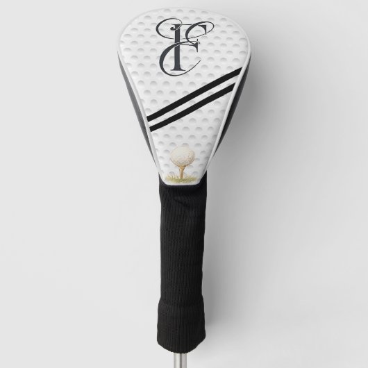 typografie initialen monogram E+F Golfheadcover (Voorkant)