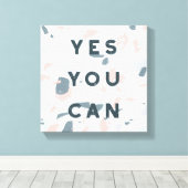 Typografie - Ja, je kunt Canvas Afdruk (Insitu (Houten vloer))