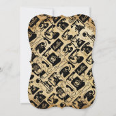 Typografie-kalligrafie Parijs Frankrijk Eiffel Tow Kaart (Achterkant)