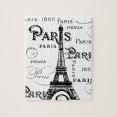 Typografie-kalligrafie Parijs Frankrijk Eiffel Tow Legpuzzel (Verticaal)