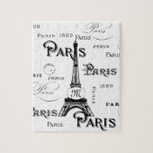 Typografie-kalligrafie Parijs Frankrijk Eiffel Tow Legpuzzel (Verticaal)