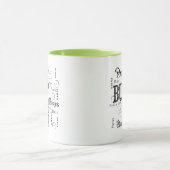 Typografie-kalligrafie Parijs Frankrijk Eiffel Tow Mok (Midden)