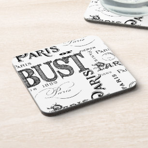 Typografie-kalligrafie Parijs Frankrijk Eiffel Tow Onderzetter