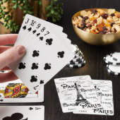 Typografie-kalligrafie Parijs Frankrijk Eiffel Tow Pokerkaarten (Insitu)