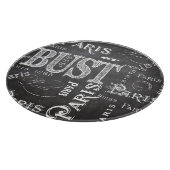 Typografie-kalligrafie Parijs Frankrijk Eiffel Tow Snijplank (Hoek)