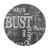 Typografie-kalligrafie Parijs Frankrijk Eiffel Tow Snijplank (Voorkant)