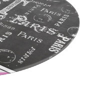 Typografie-kalligrafie Parijs Frankrijk Eiffel Tow Snijplank (Hoek)