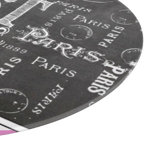 Typografie-kalligrafie Parijs Frankrijk Eiffel Tow Snijplank
