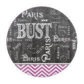 Typografie-kalligrafie Parijs Frankrijk Eiffel Tow Snijplank (Voorkant)