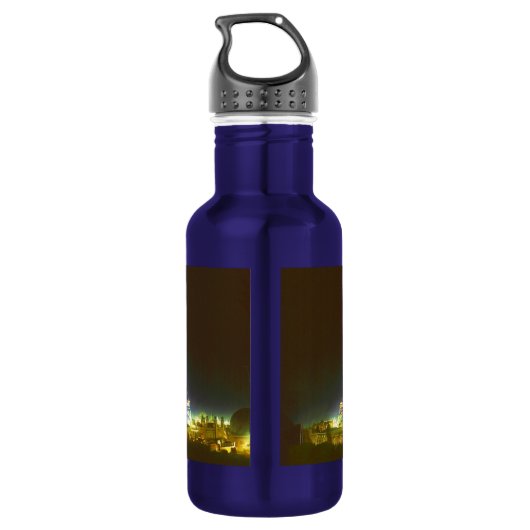 Typografie-kalligrafie Parijs Frankrijk Eiffel Tow Waterfles (Achterkant)