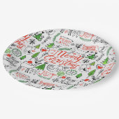 Typografie kerst papieren bordje (Gekanteld)