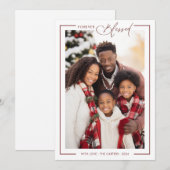 Typografie Kerstkaart 'Forever Blessed' (Voorkant / Achterkant)