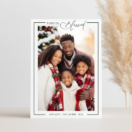 Typografie Kerstkaart 'Forever Blessed'