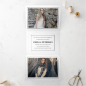 Typografie Klasse van 2025 foto collage zwart wit Drieluik Aankondiging (Binnen)