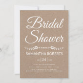 Typografie kraft papier vrijgezellenfeest bruiloft kaart (Voorkant)