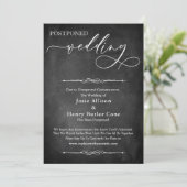 Typografie & Krijtbord Uitgestelde bruiloft Kaart (Staand voorkant)