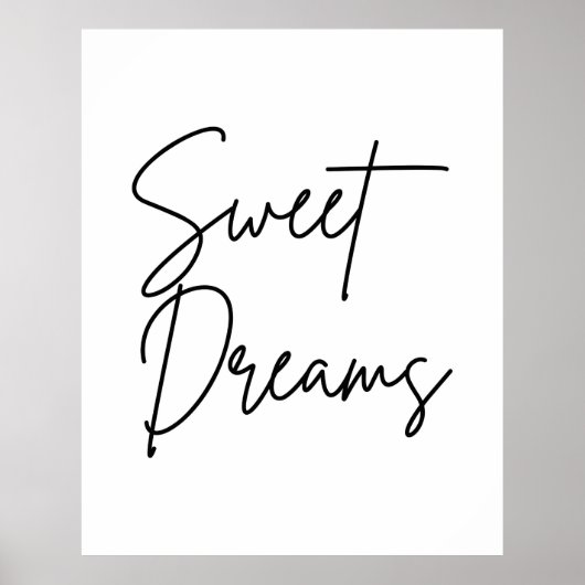 Typografie Kunstprint Poster Sweet Dreams (Voorkant)