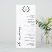 Typografie Laurel Wreath Monogram Wedding (Staand voorkant)