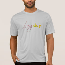 Typografie Legday in rood en geel T-shirt