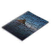 Typografie LOVE Custom Photo Seascape Notitieboek (Linkerzijde)
