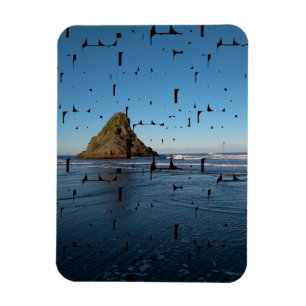 Typografie LOVE Custom Seascape Foto Magneet