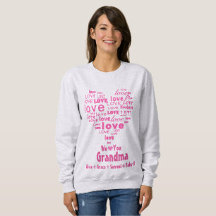 Typografie Love Heart "We Love You" gepersonalisee Trui