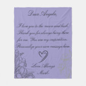 Typografie met bloemen fleece deken (Voorkant)