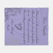 Typografie met bloemen fleece deken (Voorkant (Horizontaal))