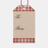 Typografie met de rode kerst "Merry Kerstmis" Cadeaulabel (Achterkant)