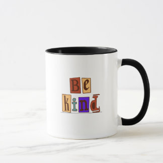 Typografie met vriendelijkheid mok