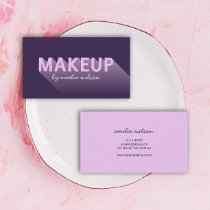 Typografie Modern Paarse Lavender Makeup Artist Visitekaartje