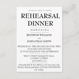 Typografie Moderne repetitie Invitaties Kaart