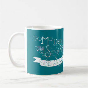 Typografie-Mok "hoe dan ook" - Blauwgroen Koffiemok