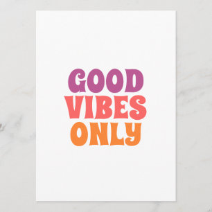 Typografie Muurkunst 'Alleen Goede Vibes' Menu