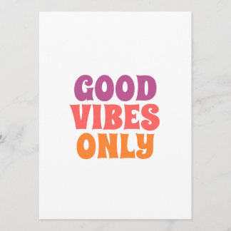 Typografie Muurkunst 'Alleen Goede Vibes' Menu