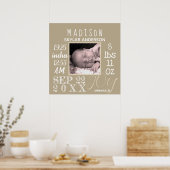 Typografie Neutrale Moderne Foto Poster (Keuken)