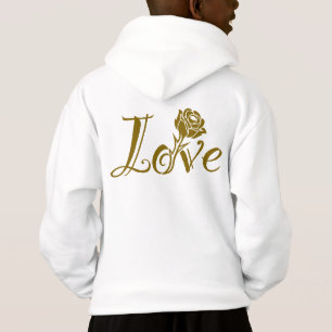Typografie ontmoet Natuur: het liefde Roos