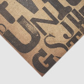 Typografie Ontvlechtings- of onderhuidpapier Tissuepapier (Detail)