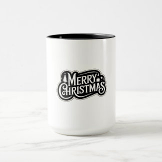 Typografie Ontwerp Vrolijk Kerstfeest Mok